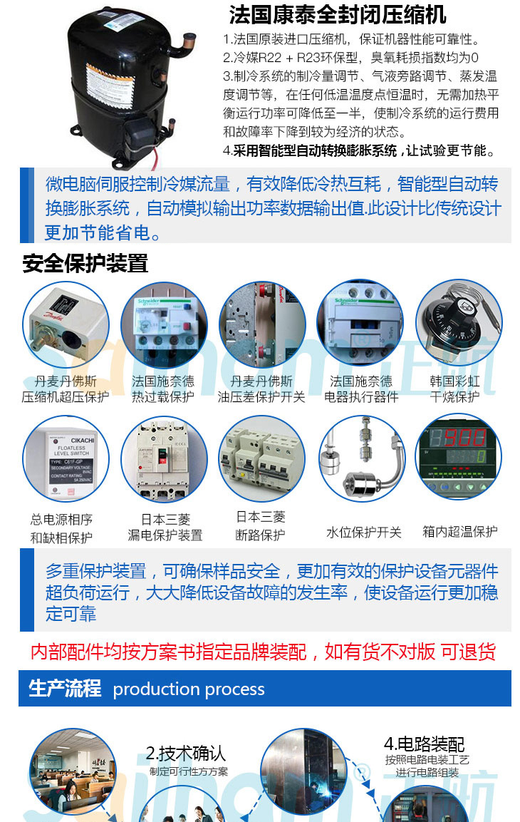 藍色烤漆恒溫恒濕箱有哪些安全裝置